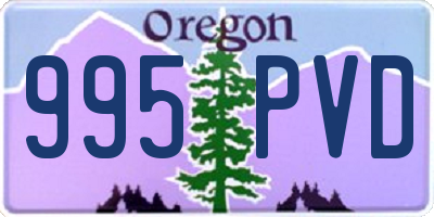OR license plate 995PVD