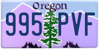 OR license plate 995PVF