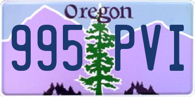 OR license plate 995PVI