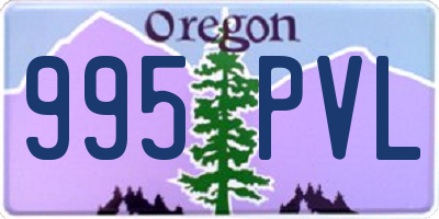 OR license plate 995PVL