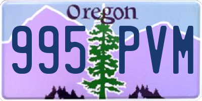 OR license plate 995PVM