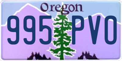 OR license plate 995PVO