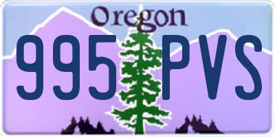 OR license plate 995PVS