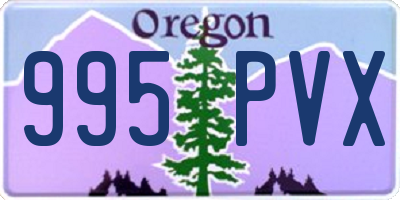 OR license plate 995PVX