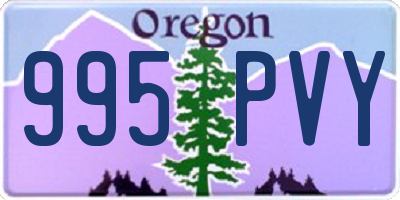 OR license plate 995PVY