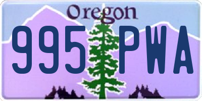OR license plate 995PWA