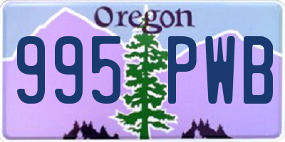 OR license plate 995PWB