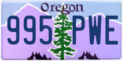 OR license plate 995PWE