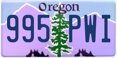 OR license plate 995PWI