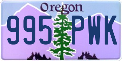 OR license plate 995PWK
