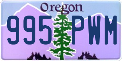 OR license plate 995PWM