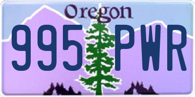 OR license plate 995PWR
