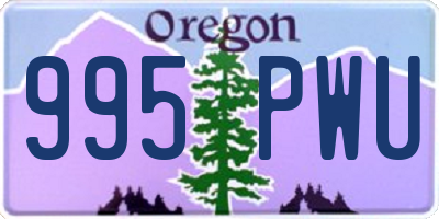 OR license plate 995PWU
