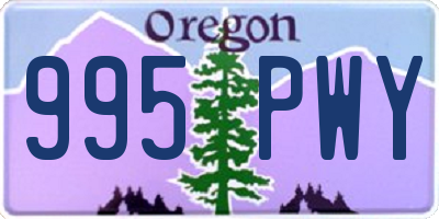 OR license plate 995PWY
