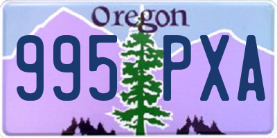 OR license plate 995PXA