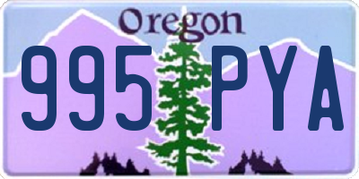 OR license plate 995PYA