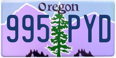 OR license plate 995PYD