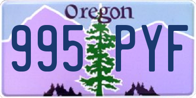 OR license plate 995PYF
