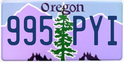 OR license plate 995PYI