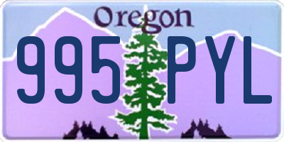 OR license plate 995PYL