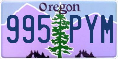 OR license plate 995PYM