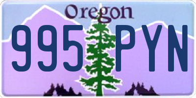 OR license plate 995PYN