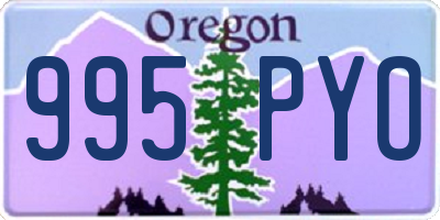 OR license plate 995PYO