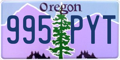 OR license plate 995PYT