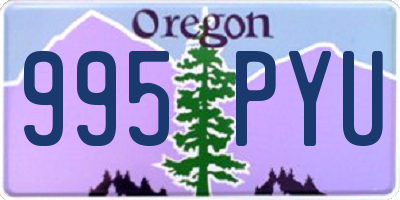 OR license plate 995PYU
