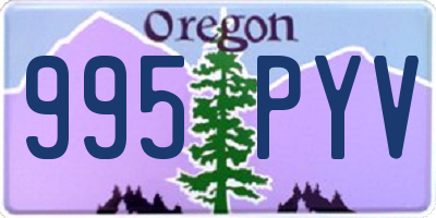 OR license plate 995PYV
