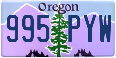 OR license plate 995PYW