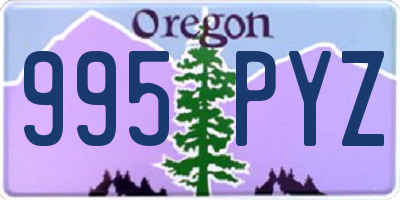 OR license plate 995PYZ