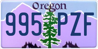 OR license plate 995PZF