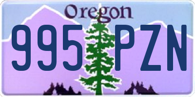 OR license plate 995PZN