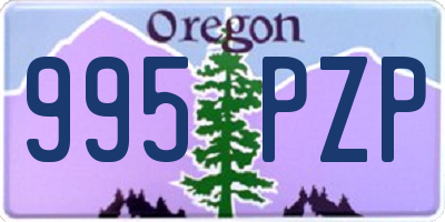 OR license plate 995PZP
