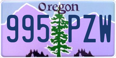 OR license plate 995PZW