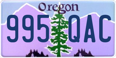 OR license plate 995QAC