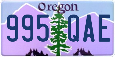 OR license plate 995QAE
