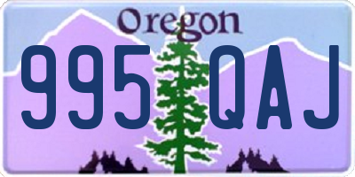 OR license plate 995QAJ