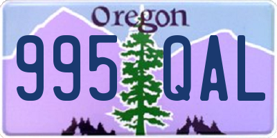 OR license plate 995QAL