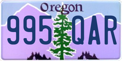 OR license plate 995QAR