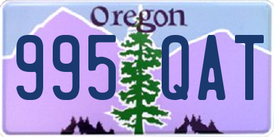 OR license plate 995QAT