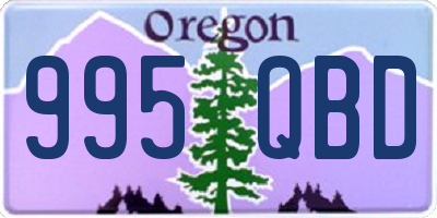 OR license plate 995QBD