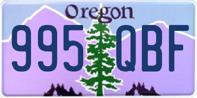 OR license plate 995QBF
