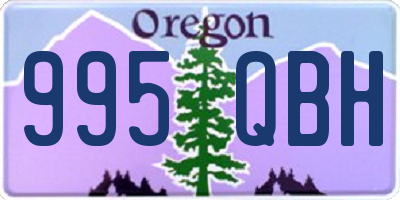 OR license plate 995QBH