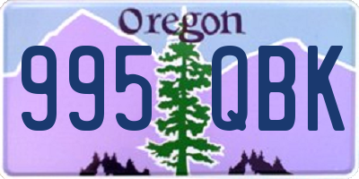 OR license plate 995QBK