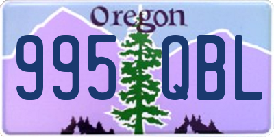 OR license plate 995QBL