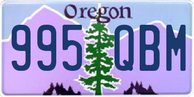 OR license plate 995QBM
