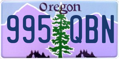 OR license plate 995QBN