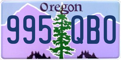 OR license plate 995QBO